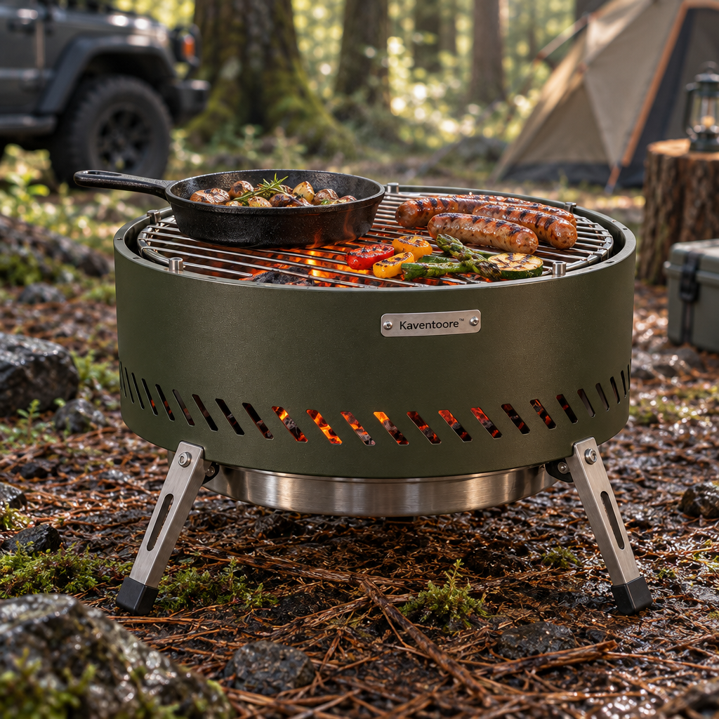 Kaventoore™ EmberCore Smokeless Fire Pit & Grill